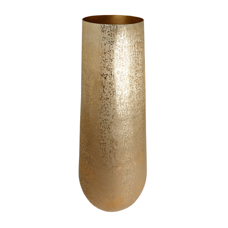 The home Medium Conical Planter Brush Gold 1498-B