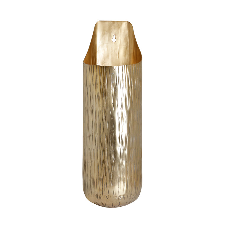The home Big Wall Vase Hammered Planter Gold GD970-A – image 2