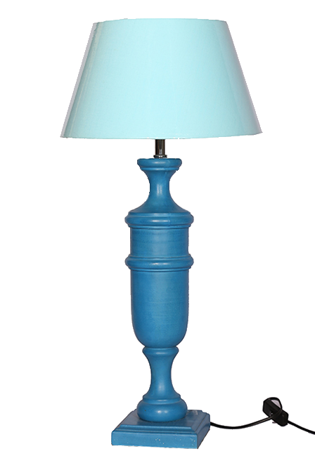 The Home Lamp Stand Wooden Blue