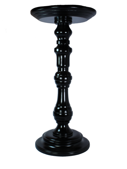 The Home Black Wooden Candle Stand with Black Grill Large -VI-9035B – image 2
